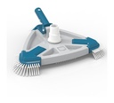 BLUE LINE - Balai triangulaire avec brosses - Piscines liner